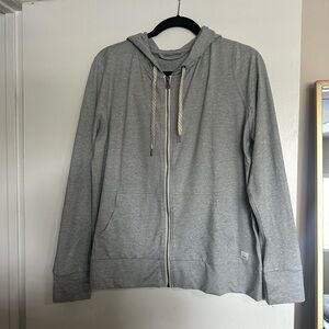 Vuori grey zip up hoodie